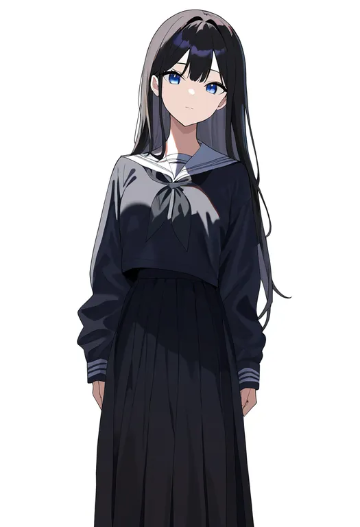 masterpiece, best quality, newest, absurdres, highres, safe, medium_skirt, 1girl, solo, simple_background — by k3scat, made with ComfyUI