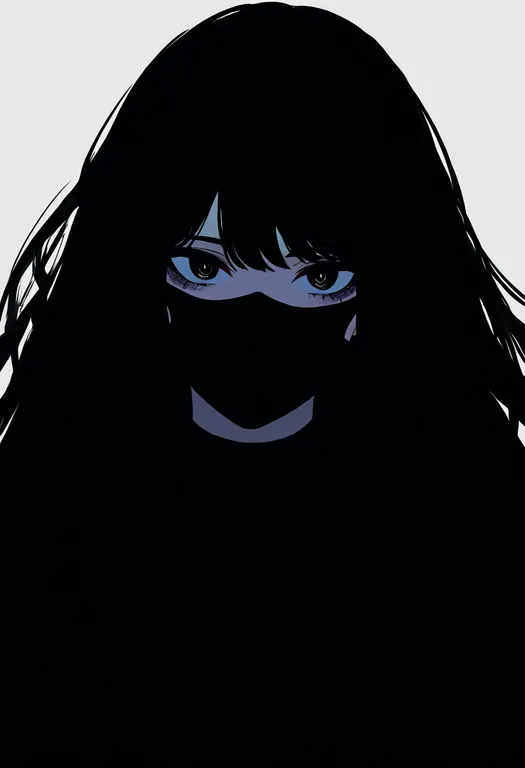 masterpiece, best quality, newest, absurdres, highres, safe, black_mask, 1girl, solo, simple_background — by k3scat, made with ComfyUI