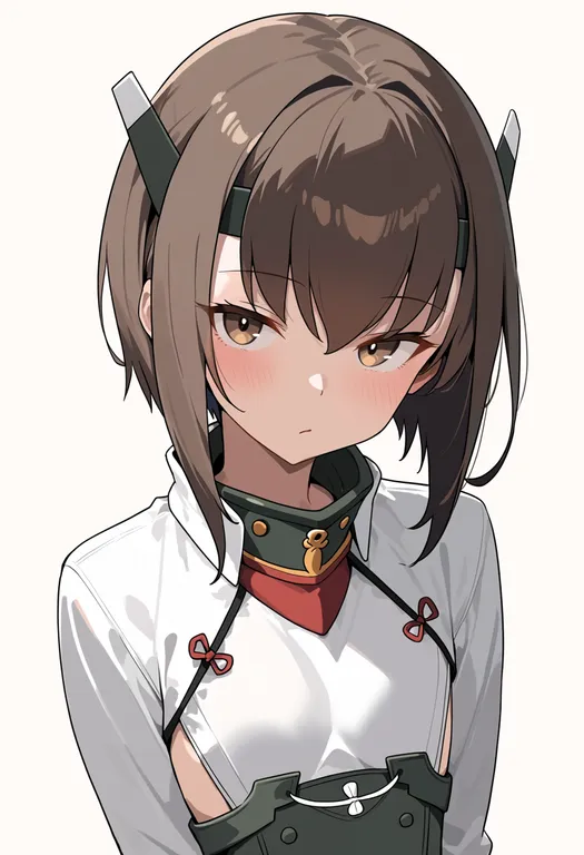 masterpiece, best quality, score_7, safe, taihou (kancolle), solo, upper body, simple background — by k3scat, made with ComfyUI