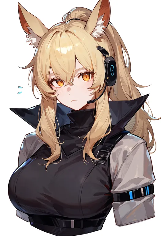 masterpiece, best quality, score_7, safe, nearl (arknights), arknights, solo, upper body, simple background — by k3scat, made with ComfyUI