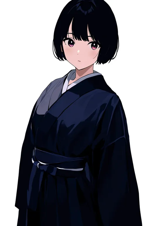 masterpiece, best quality, newest, absurdres, highres, safe, open_kimono, 1girl, solo, simple_background — by k3scat, made with ComfyUI
