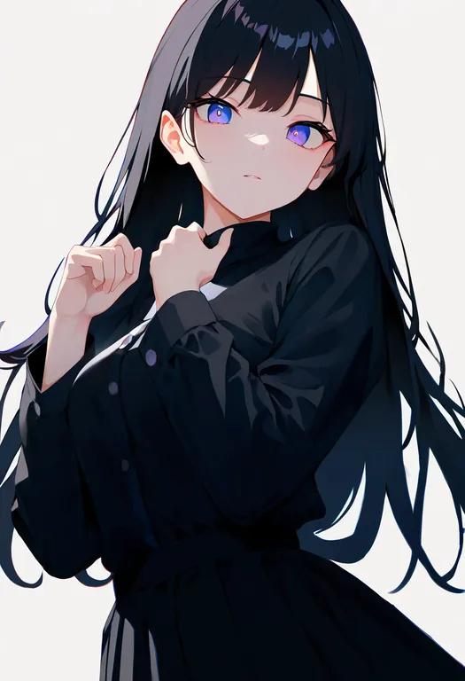 masterpiece, best quality, newest, absurdres, highres, safe, aeug, 1girl, solo, simple_background — by k3scat, made with ComfyUI