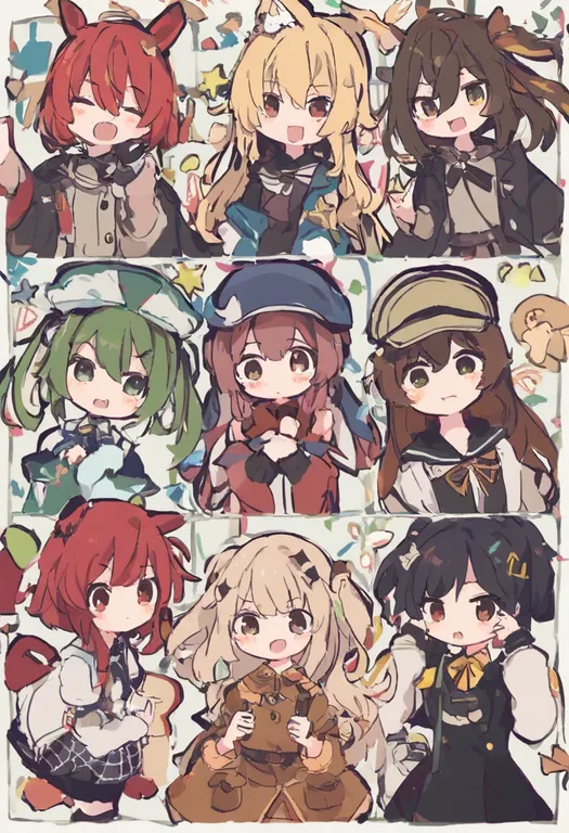 masterpiece, best quality, general, 5girls — by k3scat, made with ComfyUI