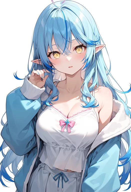 masterpiece, best quality, score_7, safe, yukihana lamy, hololive, solo, upper body, simple background — by k3scat, made with ComfyUI