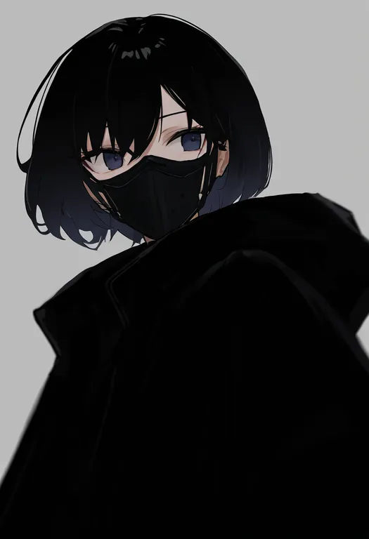 masterpiece, best quality, newest, absurdres, highres, safe, muzzle_(mask), 1girl, solo, simple_background — by k3scat, made with ComfyUI
