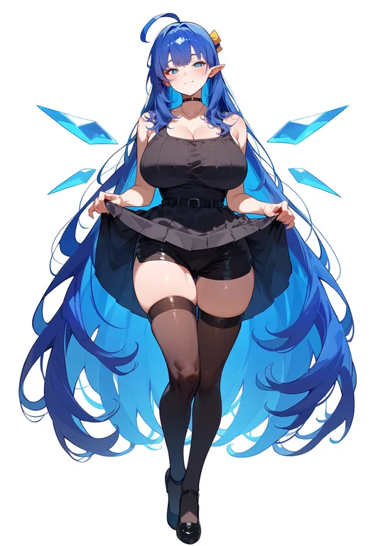 masterpiece, best quality, score_7, safe, twinkle star sprites, solo, simple background — by k3scat, made with ComfyUI