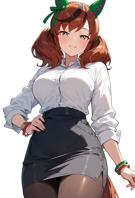 masterpiece, best quality, score_7, safe, trainer (umamusume), umamusume — by k3scat, made with ComfyUI