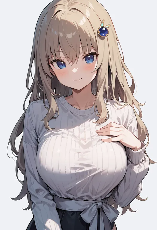 masterpiece, best quality, score_7, safe, kujou miyako, solo, upper body, simple background — by k3scat, made with ComfyUI