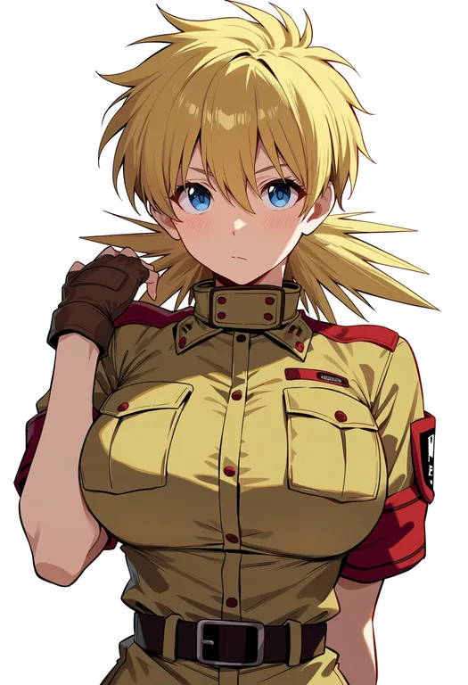 masterpiece, best quality, score_7, safe, seras victoria, solo, upper body, simple background — by k3scat, made with ComfyUI