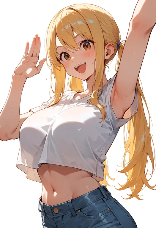 masterpiece, best quality, score_7, safe, lucy heartfilia, solo, upper body, simple background — by k3scat, made with ComfyUI