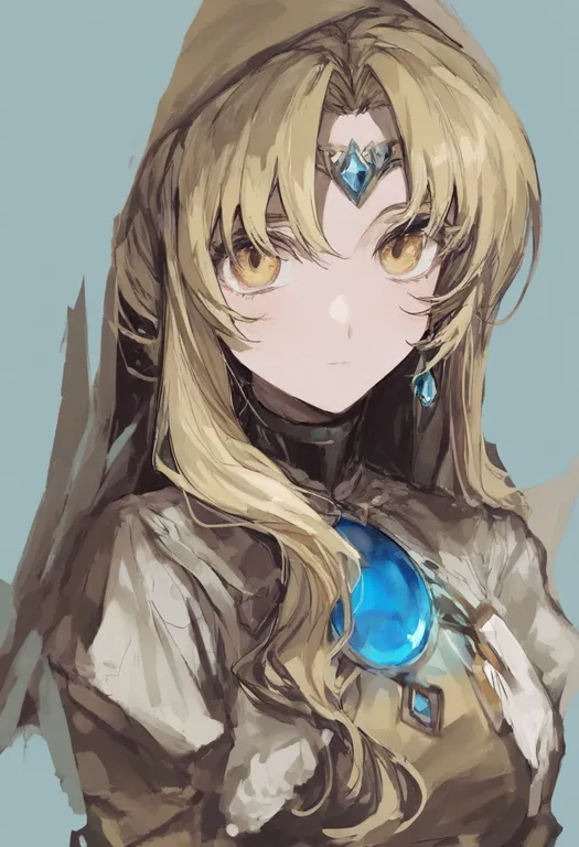 masterpiece, best quality, general, blue gem, 1girl, solo, simple background — by k3scat, made with ComfyUI