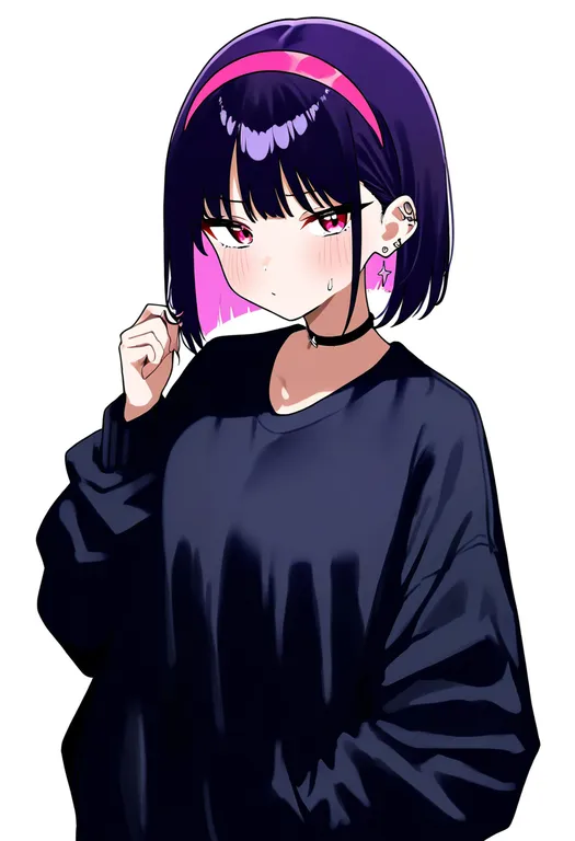 masterpiece, best quality, newest, absurdres, highres, safe, fact_(band), solo, simple_background — by k3scat, made with ComfyUI