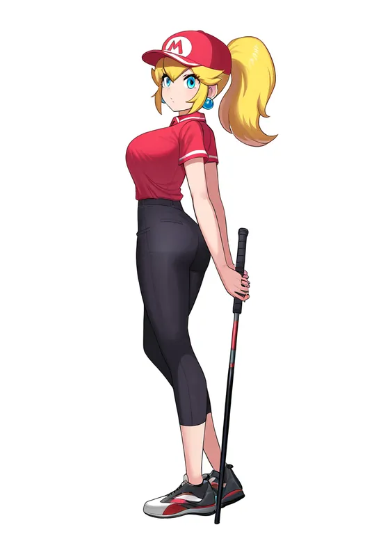 masterpiece, best quality, newest, absurdres, highres, safe, mario_golf, solo, full_body, simple_background — by k3scat, made with ComfyUI