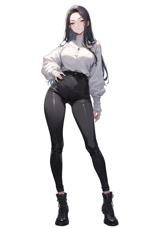 masterpiece, best quality, score_7, safe, one outs, solo, full body, simple background — by k3scat, made with ComfyUI