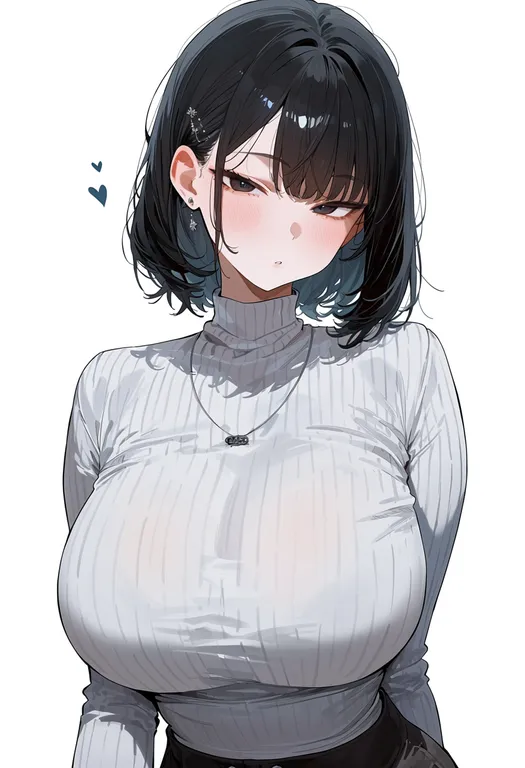 masterpiece, best quality, score_7, safe, sukiyaki, 1girl, solo, upper body, simple background — by k3scat, made with ComfyUI