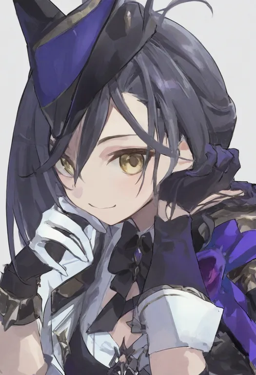 masterpiece, best quality, general, asymmetrical gloves, 1girl, solo, simple background — by k3scat, made with ComfyUI