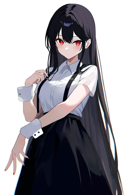 masterpiece, best quality, newest, absurdres, highres, safe, white_wrist_cuffs, 1girl, solo, simple_background — by k3scat, made with ComfyUI