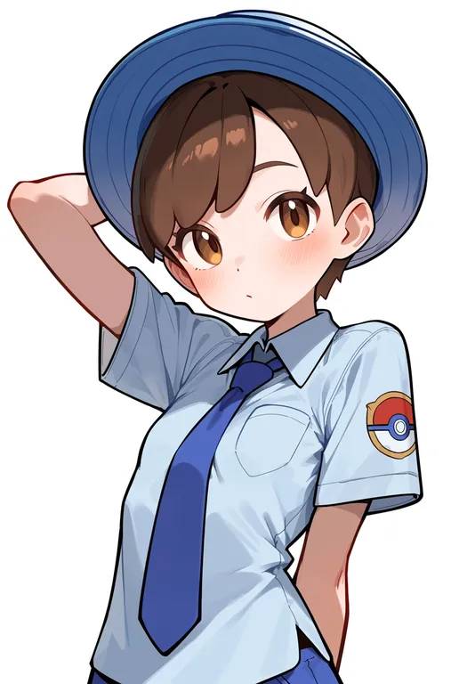 masterpiece, best quality, score_7, safe, florian (pokemon), pokemon, solo, upper body, simple background — by k3scat, made with ComfyUI