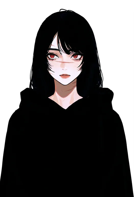 masterpiece, best quality, newest, absurdres, highres, safe, scar_on_shoulder, 1girl, solo, simple_background — by k3scat, made with ComfyUI
