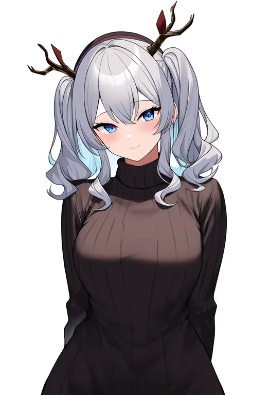 masterpiece, best quality, newest, absurdres, highres, safe, kashima_antlers, solo, full_body, simple_background — by k3scat, made with ComfyUI