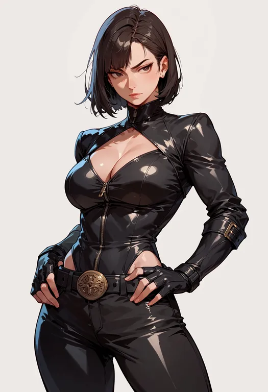 masterpiece, best quality, score_7, safe, tekken tag tournament, solo, simple background — by k3scat, made with ComfyUI