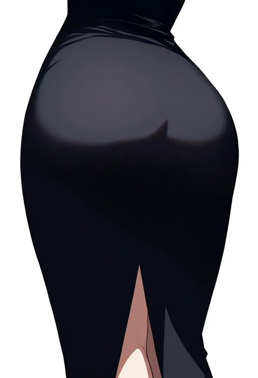 masterpiece, best quality, newest, absurdres, highres, safe, ass_peek, 1girl, solo, simple_background — by k3scat, made with ComfyUI