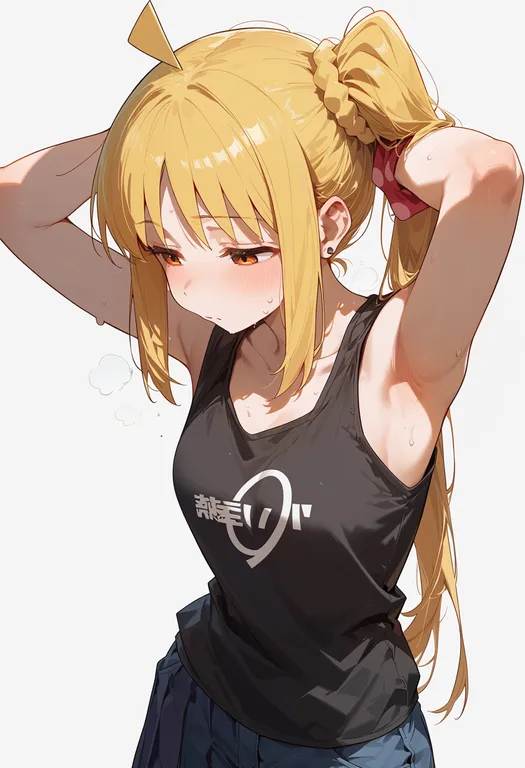 masterpiece, best quality, score_7, safe, ijichi nijika, bocchi the rock!, solo, upper body, simple background — by k3scat, made with ComfyUI