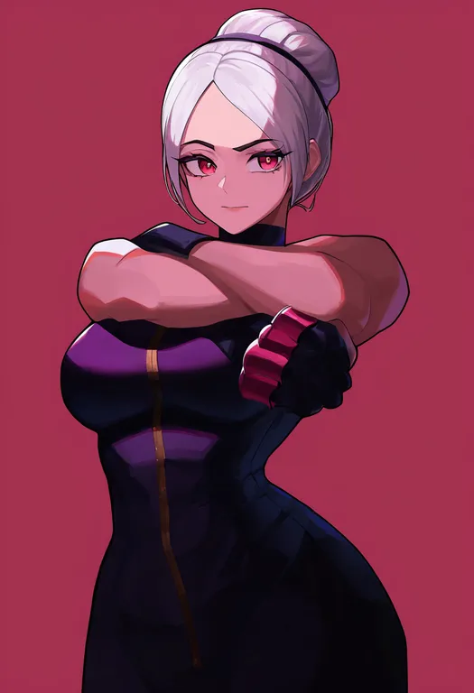 masterpiece, best quality, newest, absurdres, highres, safe, the_king_of_fighters_xii, solo, simple_background — by k3scat, made with ComfyUI