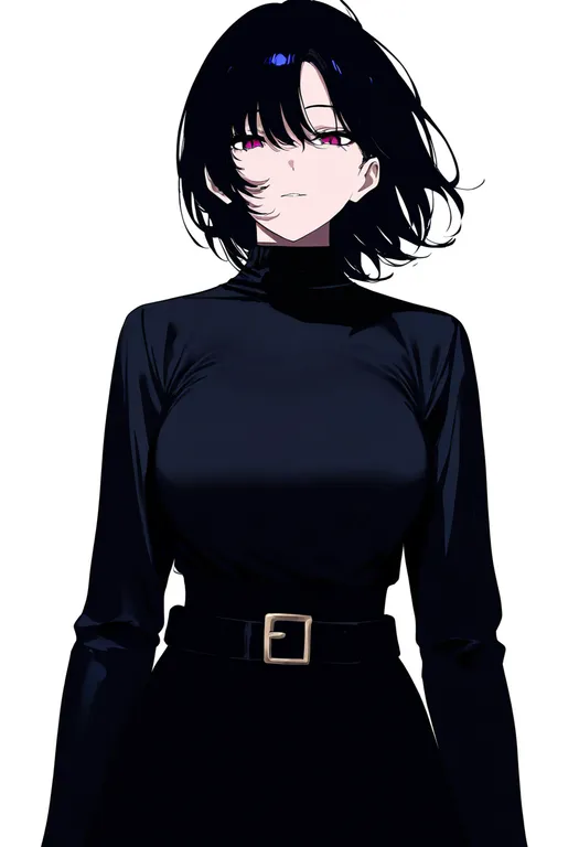 masterpiece, best quality, newest, absurdres, highres, safe, high-waist_belt, 1girl, solo, simple_background — by k3scat, made with ComfyUI