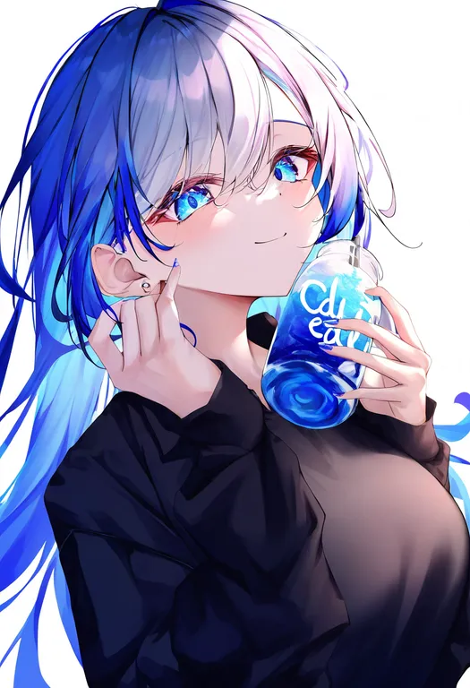 masterpiece, best quality, newest, absurdres, highres, safe, calpis, solo, upper_body, simple_background — by k3scat, made with ComfyUI