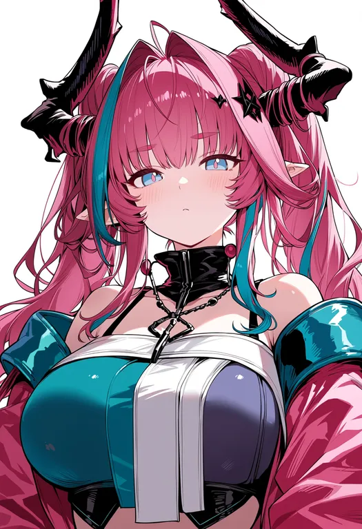 masterpiece, best quality, score_7, safe, yvonne (arknights), arknights, solo, upper body, simple background — by k3scat, made with ComfyUI