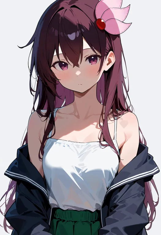 masterpiece, best quality, score_7, safe, kisaragi kai ni (kancolle), solo, upper body, simple background — by k3scat, made with ComfyUI