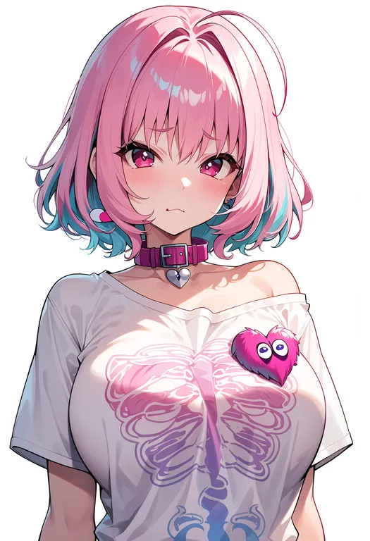 masterpiece, best quality, score_7, safe, yumemi riamu, solo, upper body, simple background — by k3scat, made with ComfyUI