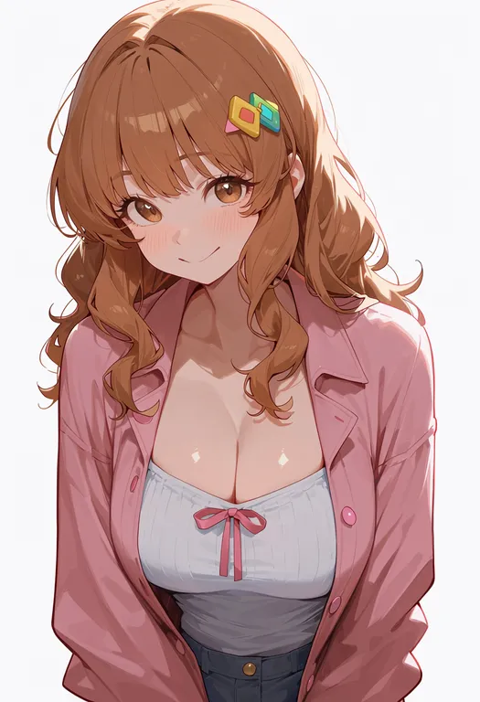 masterpiece, best quality, score_7, safe, moroboshi kirari, solo, upper body, simple background — by k3scat, made with ComfyUI
