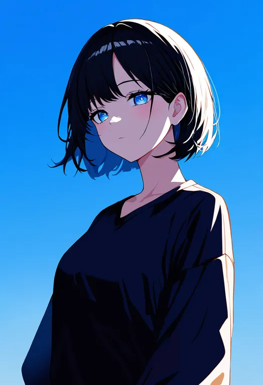 masterpiece, best quality, newest, absurdres, highres, safe, clear_sky, 1girl, solo, simple_background — by k3scat, made with ComfyUI
