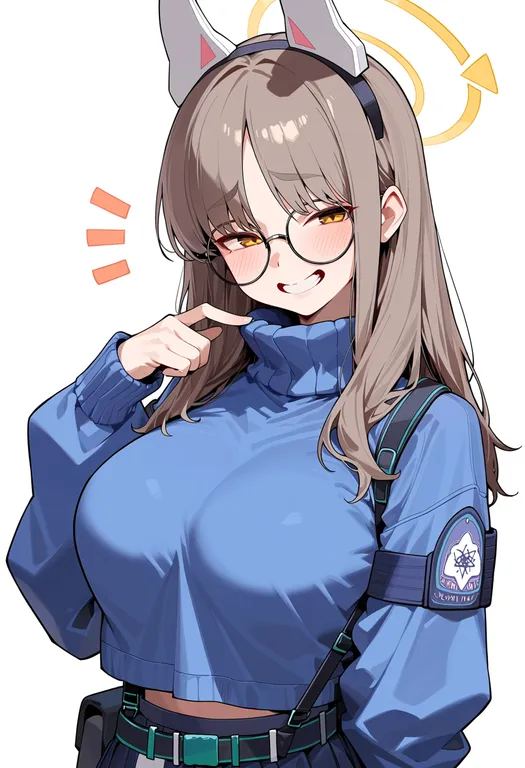 masterpiece, best quality, score_7, safe, moe (blue archive), blue archive, solo, upper body, simple background — by k3scat, made with ComfyUI
