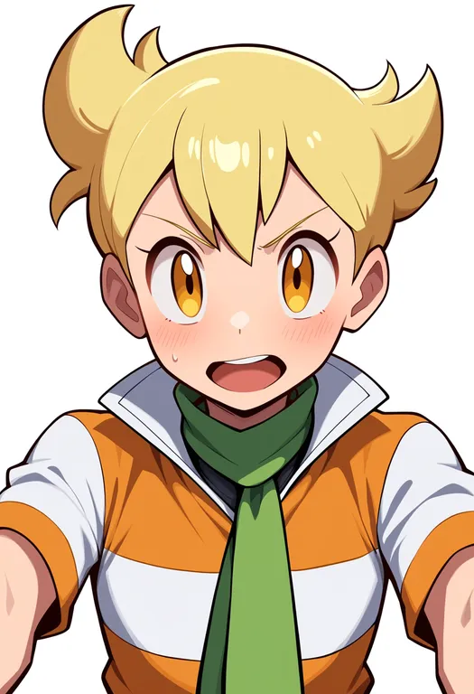 masterpiece, best quality, score_7, safe, barry (pokemon), pokemon, solo, upper body, simple background — by k3scat, made with ComfyUI