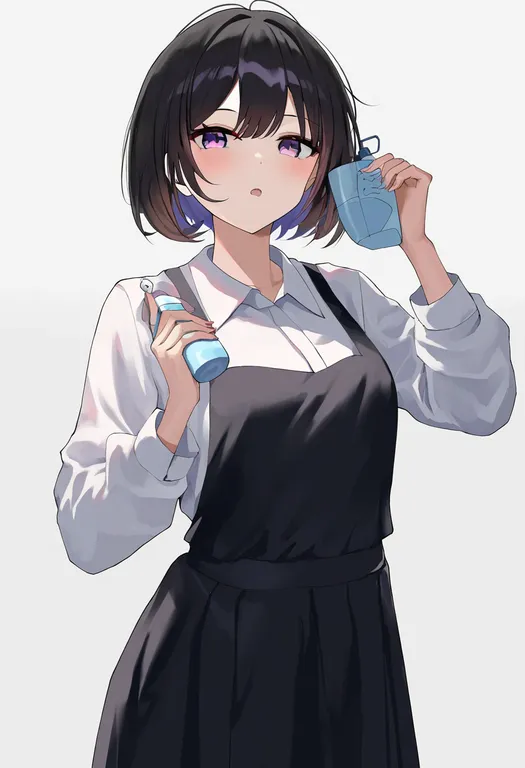 masterpiece, best quality, newest, absurdres, highres, safe, soap_bottle, 1girl, solo, simple_background — by k3scat, made with ComfyUI