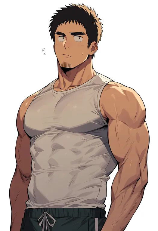 masterpiece, best quality, score_7, safe, takeda harumi, solo, upper body, simple background — by k3scat, made with ComfyUI