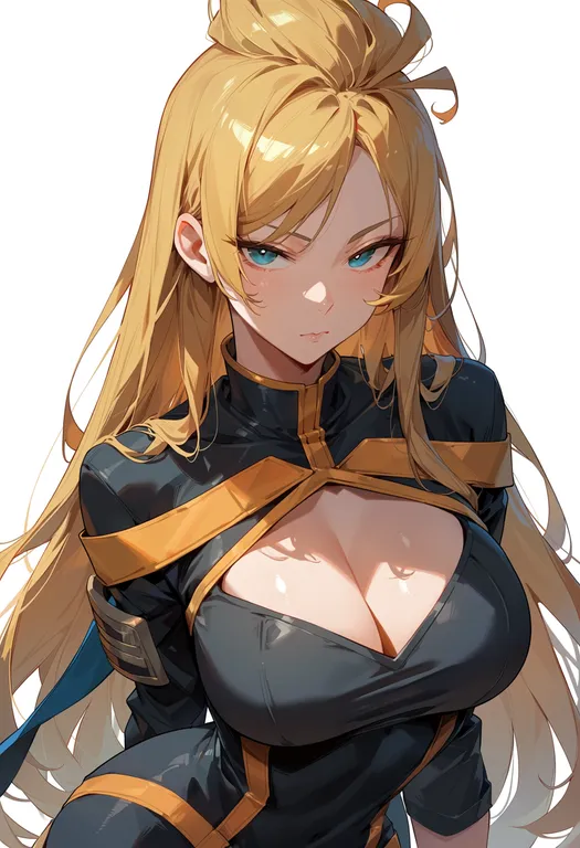 masterpiece, best quality, score_7, safe, millia rage, solo, upper body, simple background — by k3scat, made with ComfyUI