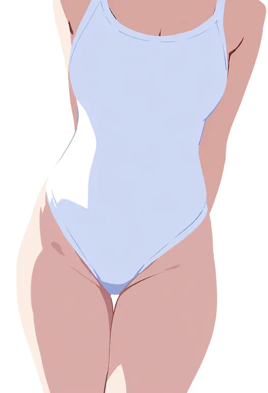 masterpiece, best quality, newest, absurdres, highres, safe, white_one-piece_swimsuit, 1girl, solo, simple_background — by k3scat, made with ComfyUI