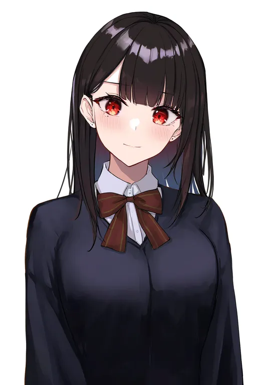 masterpiece, best quality, newest, absurdres, highres, safe, pixiv_jogakuen, solo, simple_background — by k3scat, made with ComfyUI