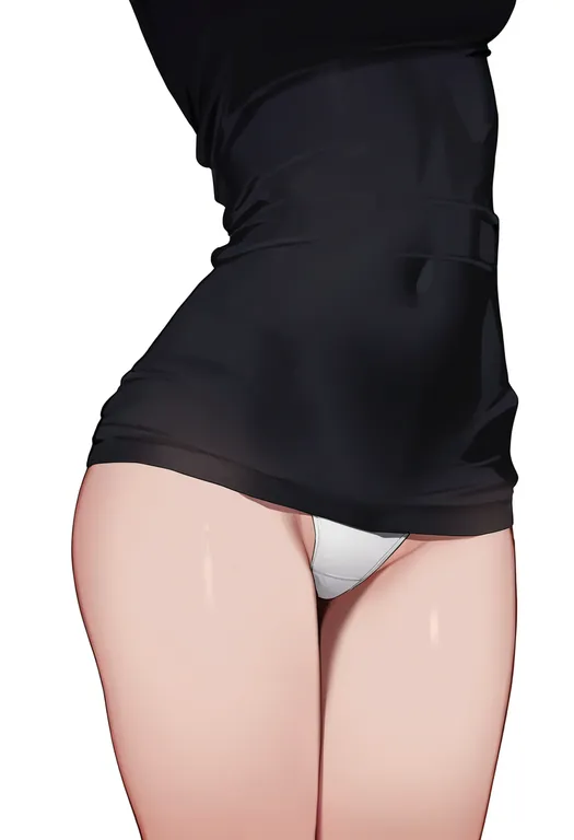 masterpiece, best quality, newest, absurdres, highres, safe, two-tone_panties, 1girl, solo, simple_background — by k3scat, made with ComfyUI