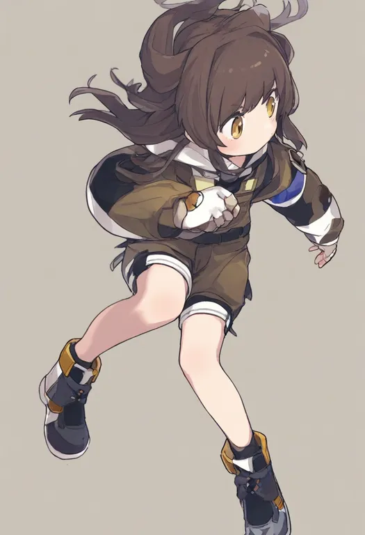 masterpiece, best quality, general, overall shorts, 1girl, solo, simple background — by k3scat, made with ComfyUI