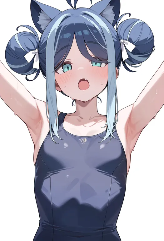 masterpiece, best quality, score_7, safe, fubuki (swimsuit) (blue archive), blue archive, solo, upper body… — by k3scat, made with ComfyUI