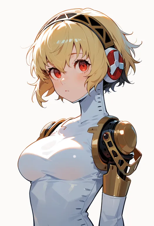 masterpiece, best quality, score_7, safe, aigis (persona), persona, solo, upper body, simple background — by k3scat, made with ComfyUI