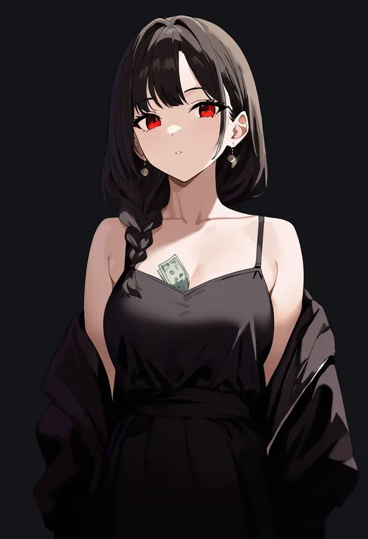 masterpiece, best quality, newest, absurdres, highres, safe, money, 1girl, solo, simple_background — by k3scat, made with ComfyUI