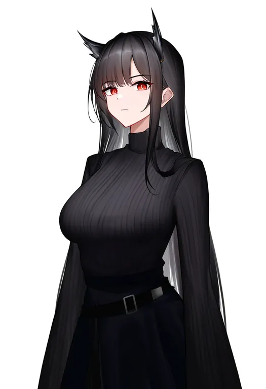 masterpiece, best quality, newest, absurdres, highres, safe, dragon_bean_(arknights), 1girl, solo, simple_background — by k3scat, made with ComfyUI