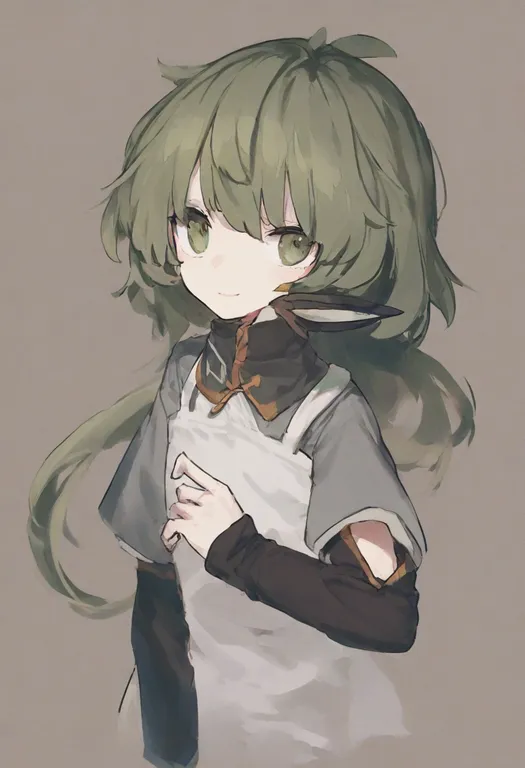 masterpiece, best quality, general, short over long sleeves, 1girl, solo, upper body, simple background — by k3scat, made with ComfyUI