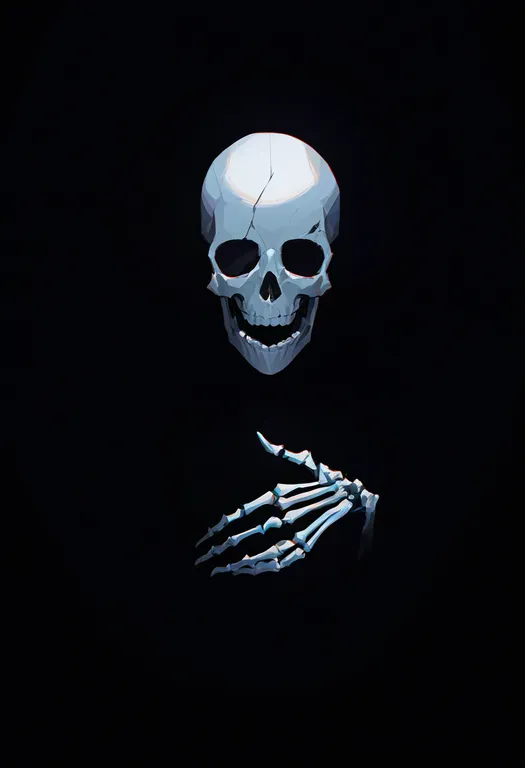 masterpiece, best quality, newest, absurdres, highres, safe, skeletal_hand, 1girl, solo, simple_background — by k3scat, made with ComfyUI